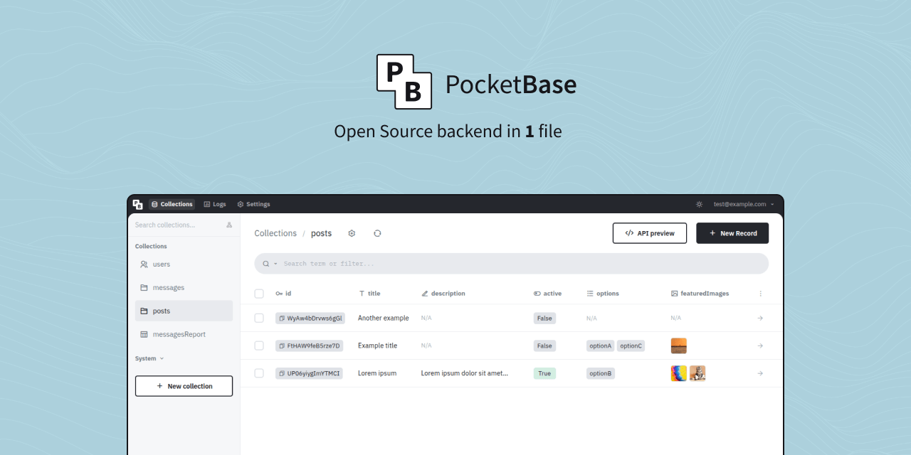 Pocketbase screenshot 1