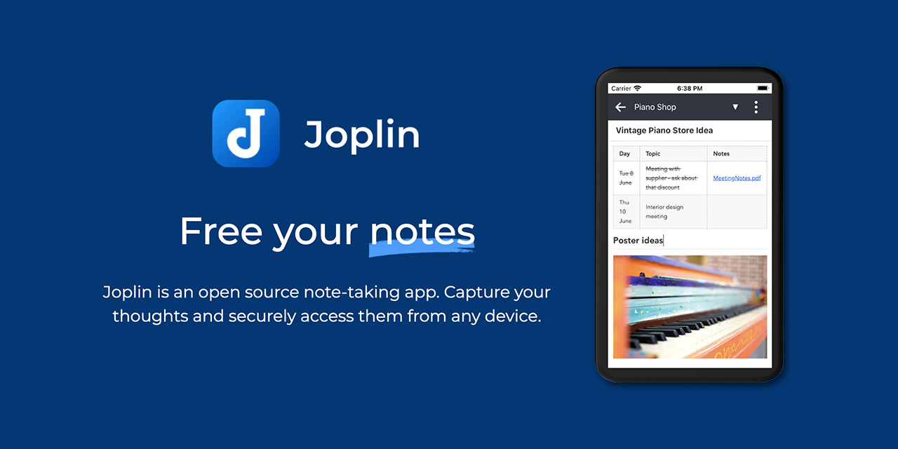 Joplin screenshot 1